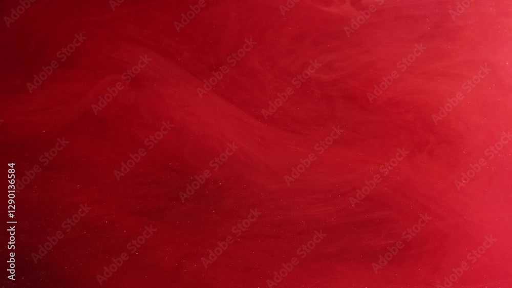 Red mist texture. Haze stream. Shimmering paint water flowing. Mystical glowing bright abstract background with smooth color fog curls.