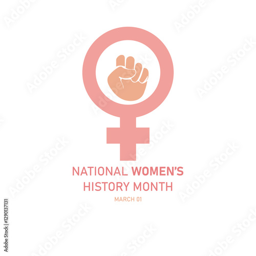 vector graphic of National Women's History Month good for national National Women's History Month celebration. flat design. flyer design.flat illustration.