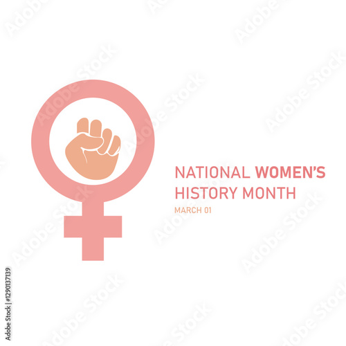 vector graphic of National Women's History Month good for national National Women's History Month celebration. flat design. flyer design.flat illustration.