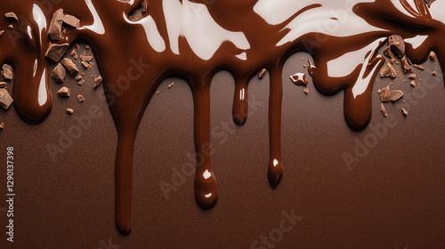 melted chocolate dripping