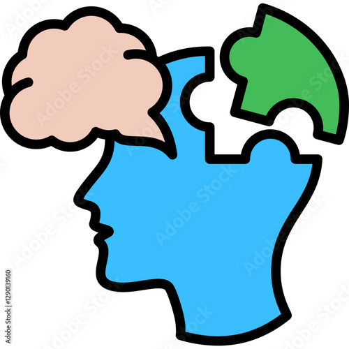 Thinking lineal color icon