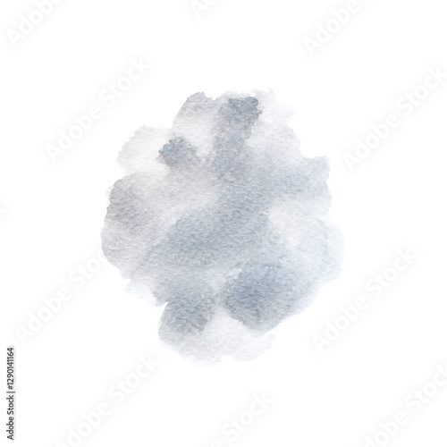 a gray watercolor on white