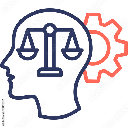 Rational Thinking line color icon