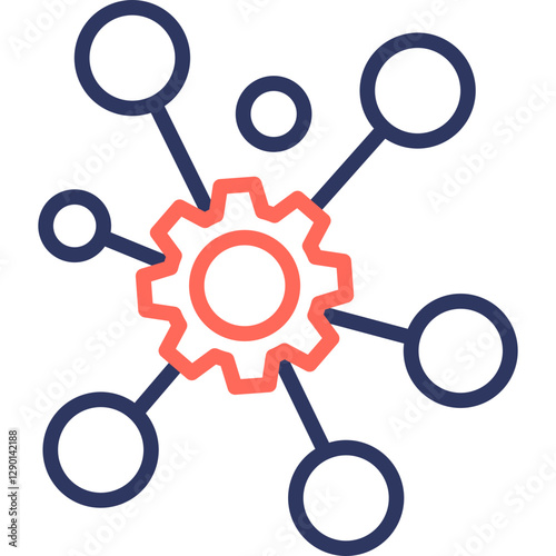 Synthesis line color icon