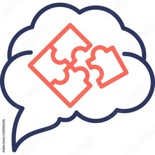 Logical Thinking line color icon