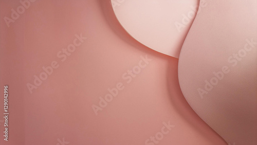 Soft Pink Forms: Abstract Composition with Gentle Curves
