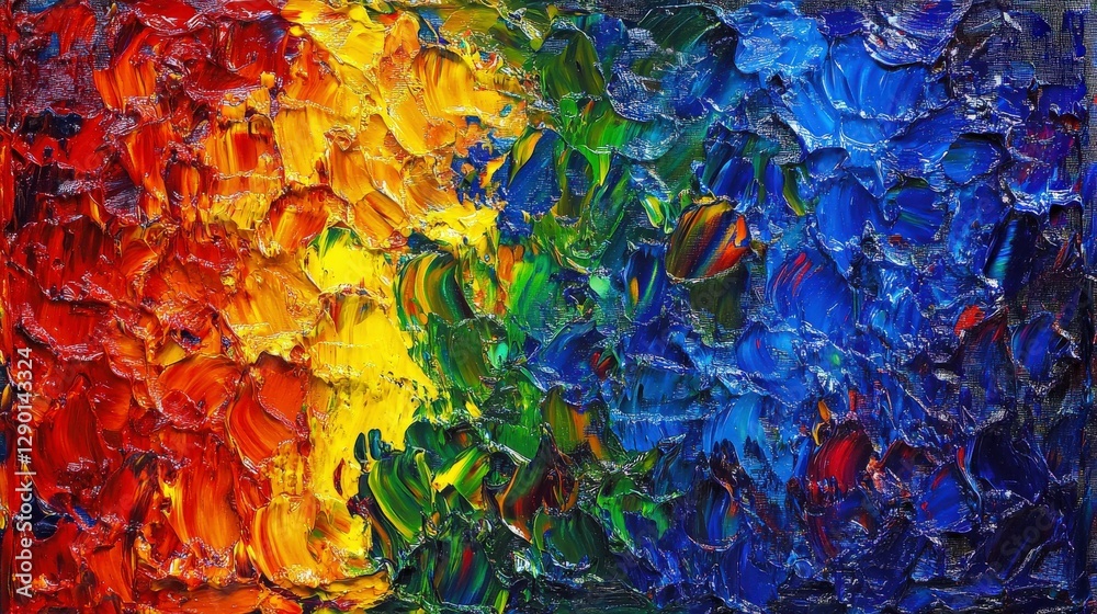 Colorful Abstract Splatter Art on Canvas Colorful Abstract Splatter Art on Canvas