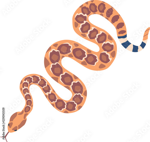 Cartoon exotic viper vector illustration