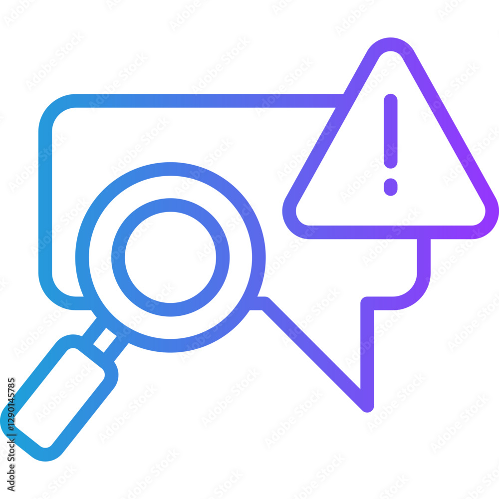Identifying Errors line gradient icon