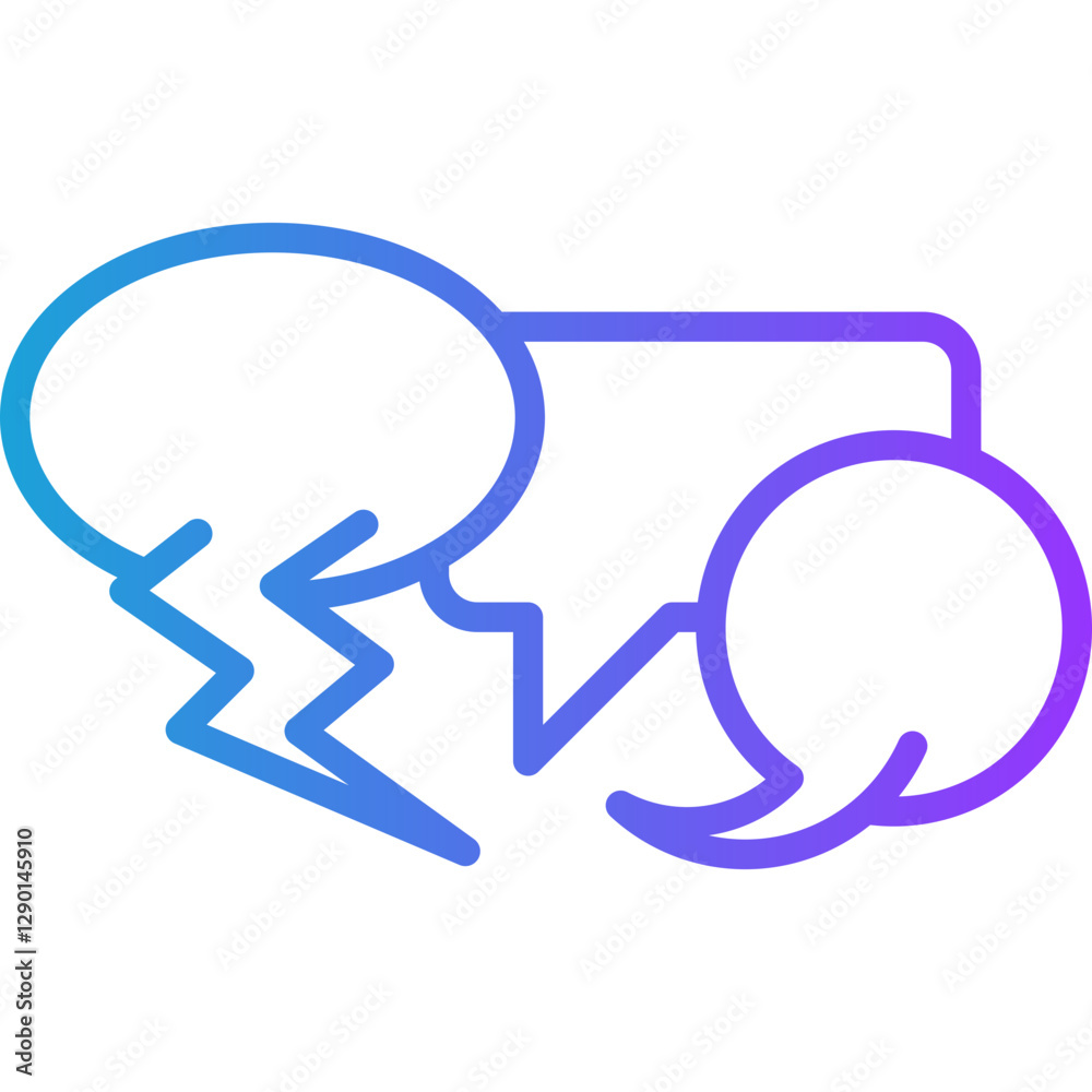 Argument Analysis line gradient icon Argument Analysis line gradient icon