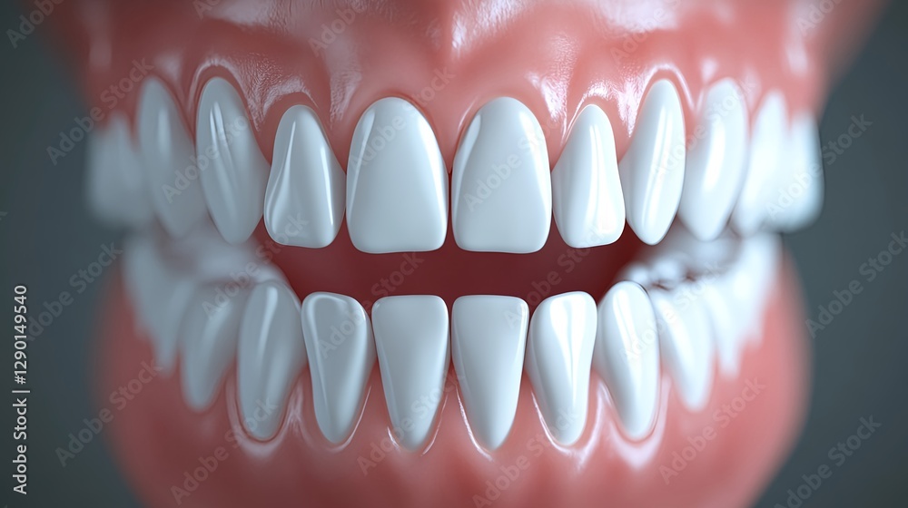 Obraz premium Perfect White Teeth Smiling Isolated on Transparent Background