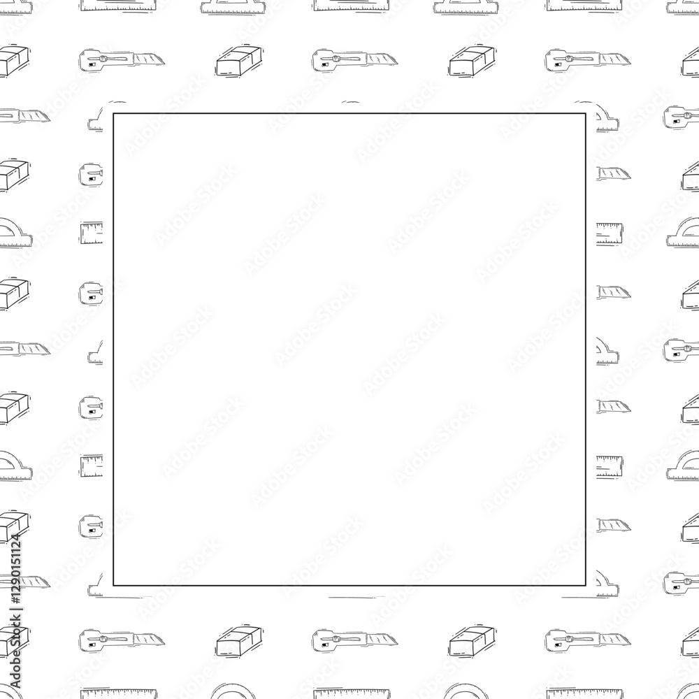 artist tool frame. doodle art supplies square frame. hand drawn artist kit frame background. art material background artist tool frame. doodle art supplies square frame. hand drawn artist kit frame background. art material background