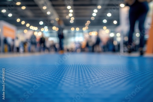 Busy Exhibition Hall Floor Mat