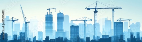 Construction Site City Skyline