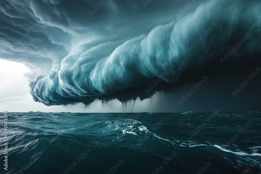 Massive Storm Over the Ocean