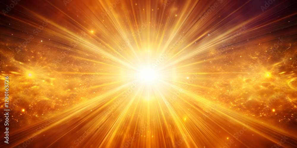 Fototapeta premium Cosmic Rays. A Glowing Universe Background