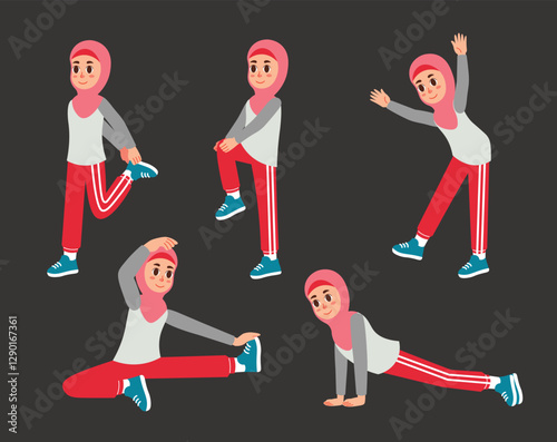 School Children Warming Up Ready for Sport