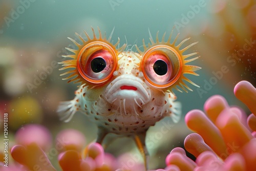 A Close-Up Portrait of a Curious Fish