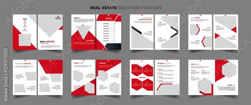 Real estate brochure template design. Apartment brochure, property brochure template.