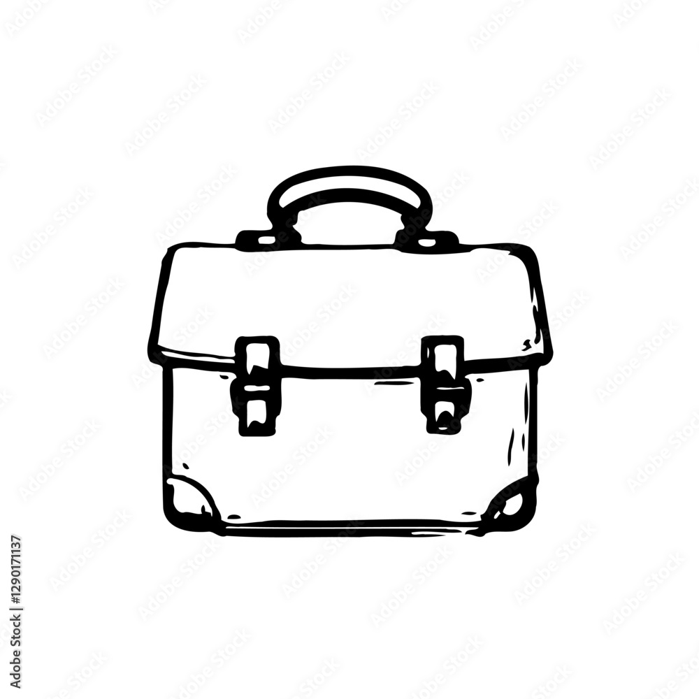 Hand Drawn Briefcase Illustration Isolated Hand Drawn Briefcase Illustration Isolated