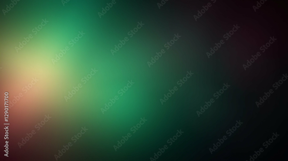Fototapeta premium Ethereal emerald flow, Abstract gradient with luminous light transitions