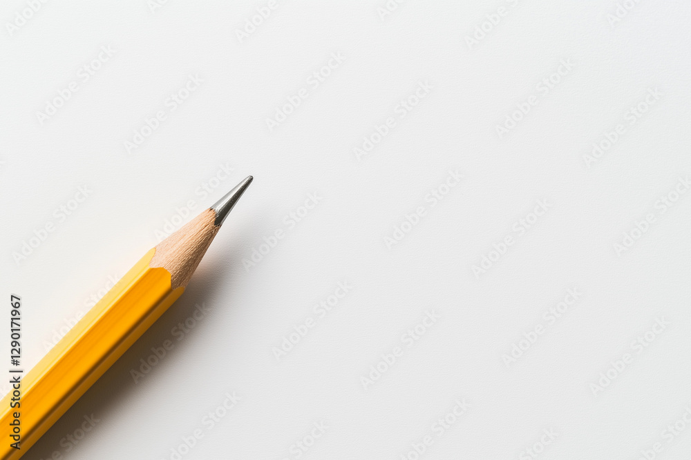 pencil on white