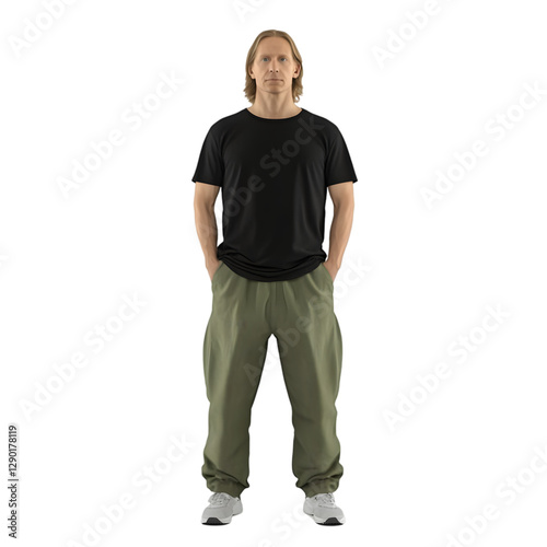 Studio Shot of a Man in Casual Wear