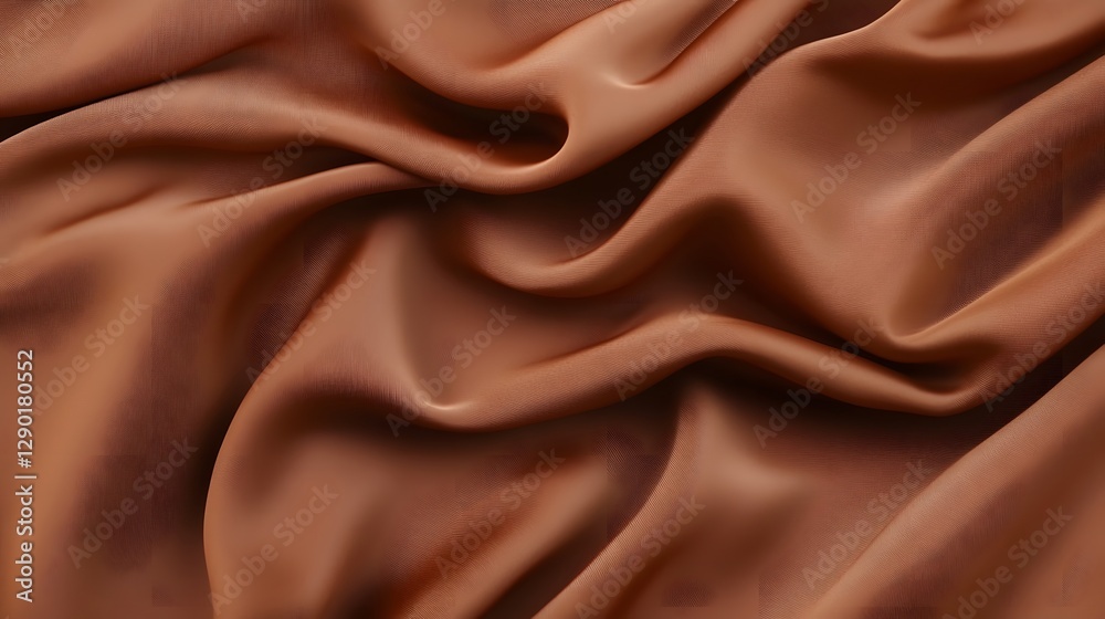 Fototapeta premium Abstract Brown Fabric Texture: Elegant Drapes and Soft Waves