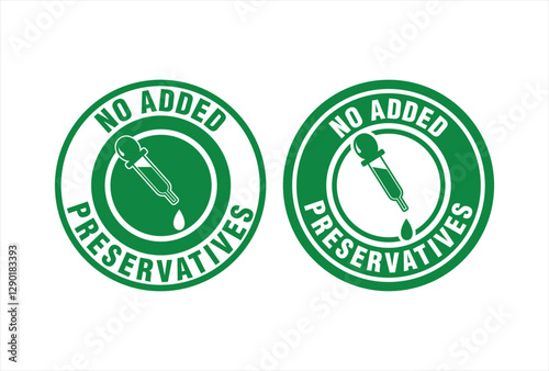 no preservatives logo icon for healthy natural food and drink products