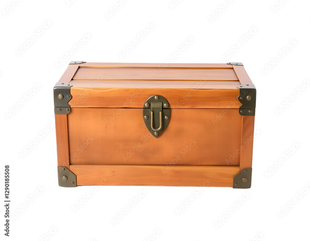 Wooden chest isolated on a transparent background Wooden chest isolated on a transparent background