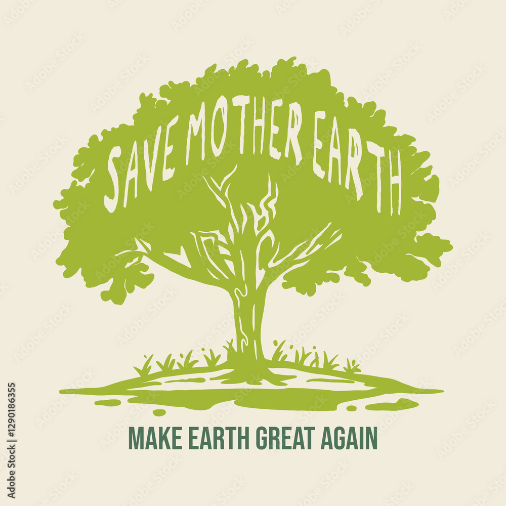 Fototapeta premium Save Mother Earth