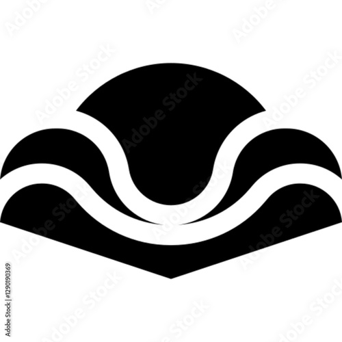 Flat vector icon of a hat, designed in a minimal and clean style. Represents fashion, accessories, sun protection, or headwear in general. Suitable for use in clothing apps, fashion branding, e-commer