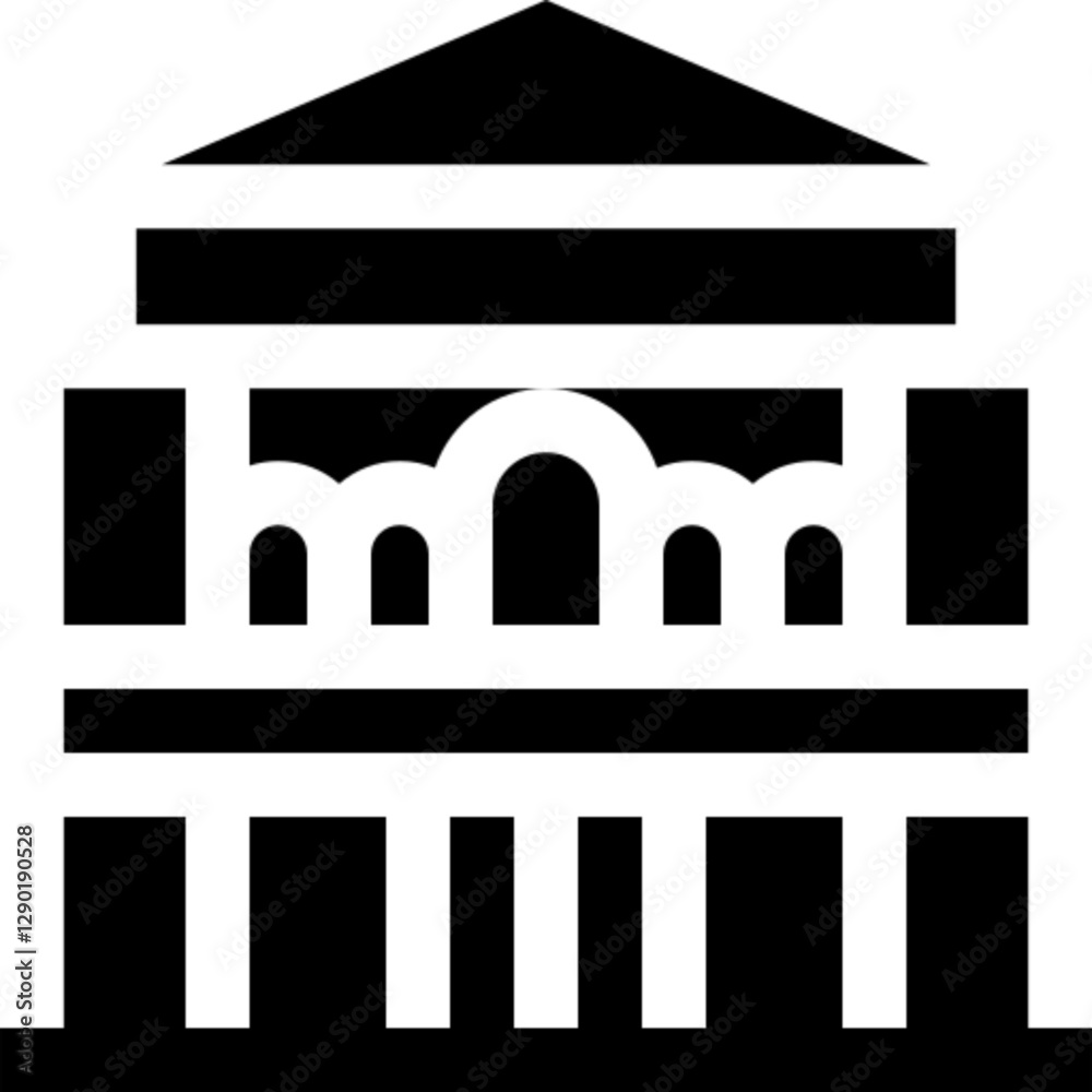 Fototapeta premium Flat vector icon of theatre masks representing comedy and tragedy, symbolizing the performing arts. A clean and minimal design perfect for drama, stage performances, cultural events, acting schools, a
