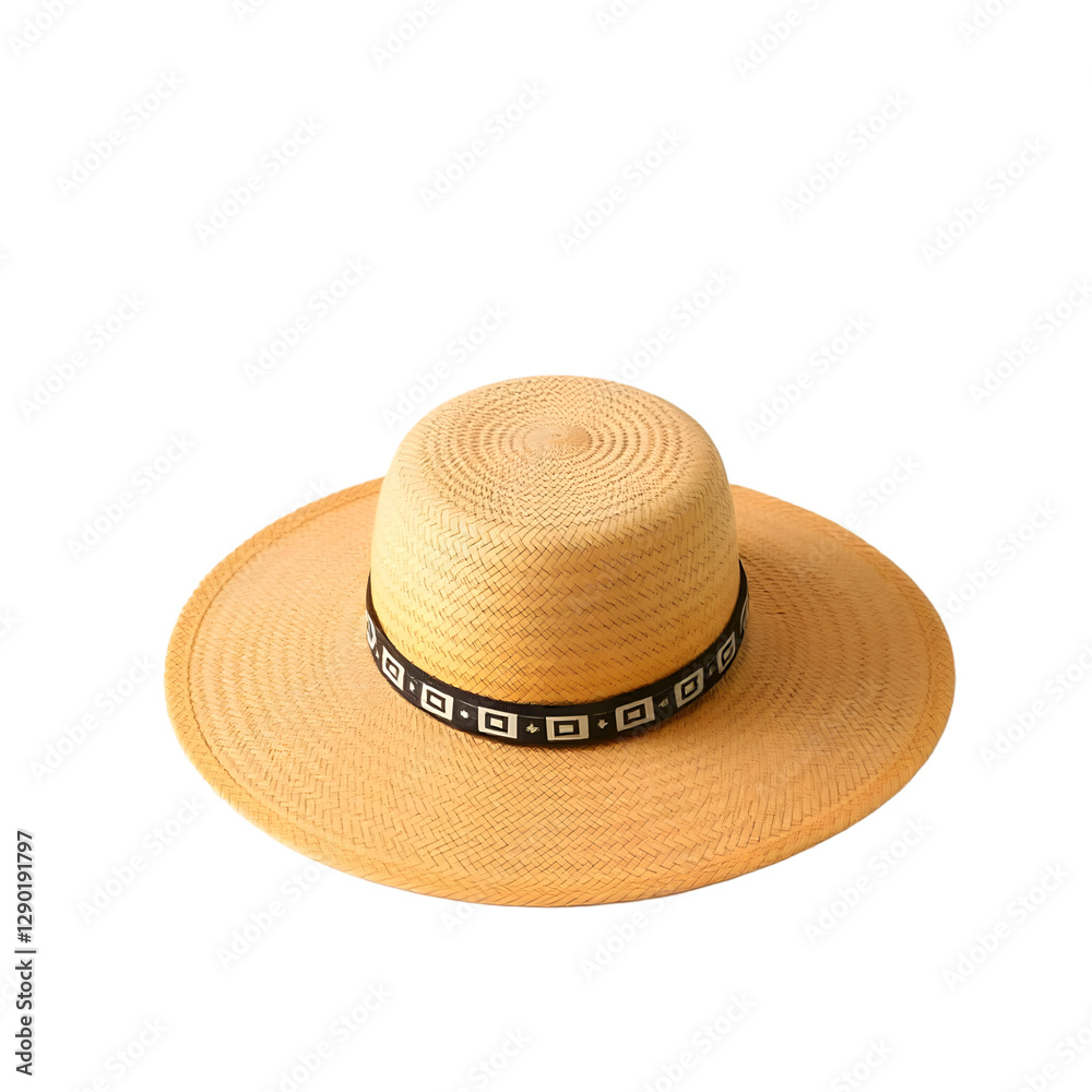 Straw hat isolated on a transparent background Straw hat isolated on a transparent background