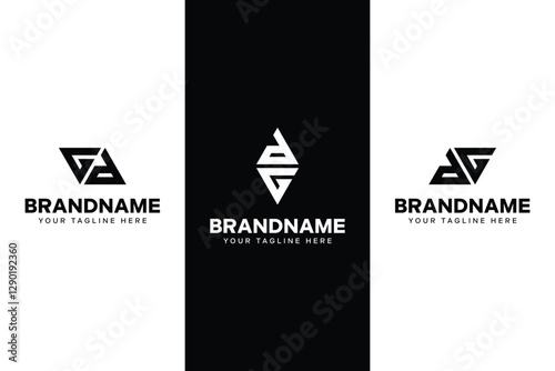 Letters GD and DG Triangle Logo, suitable for any business with GD or DG initials