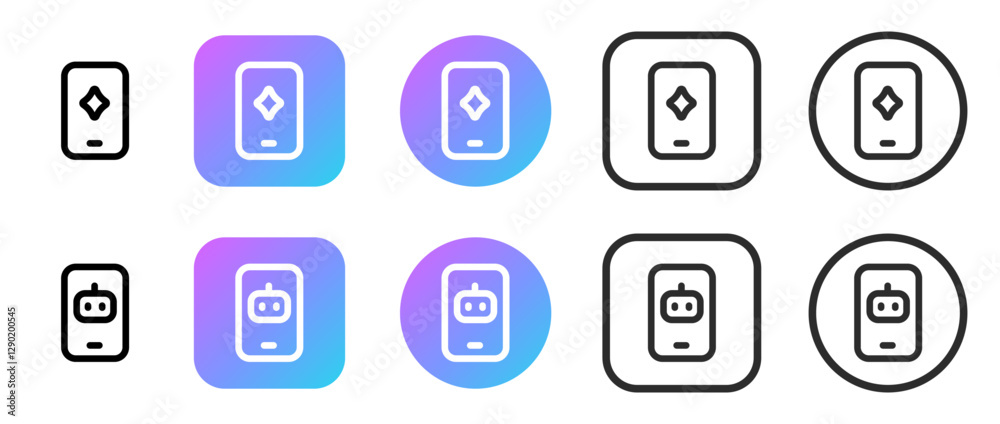 ai Phone robot Phone icons. digital AI technology, robotic, AI technology icons, Artificial intelligence Icons ai Phone robot Phone icons. digital AI technology, robotic, AI technology icons, Artificial intelligence Icons
