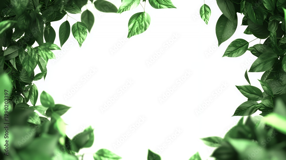 Fototapeta premium Vibrant Tropical Waterfall Landscape with Lush Vegetation