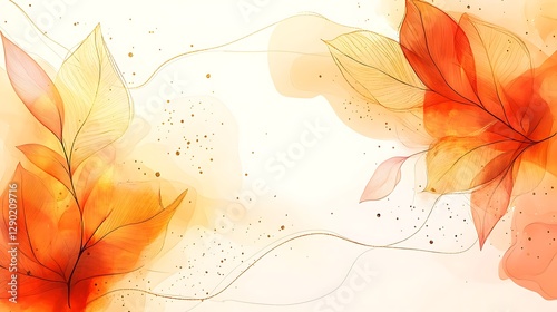 Autumn leaves abstract background
