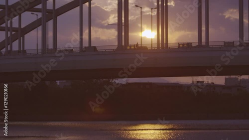 夕景_橋_逆光_夕方