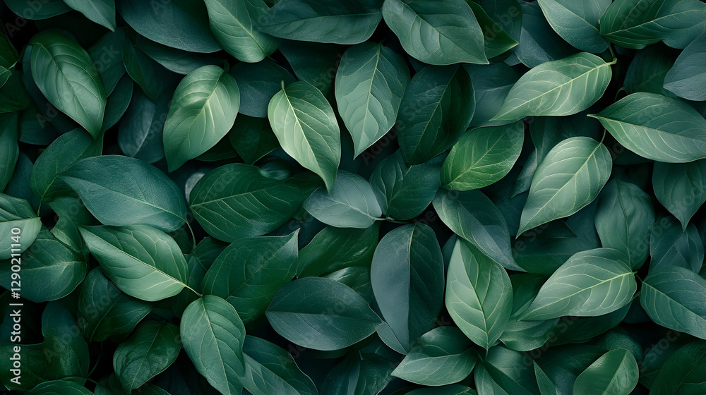 Fototapeta premium foliage texture background with detailed leaves forming a natural pattern 