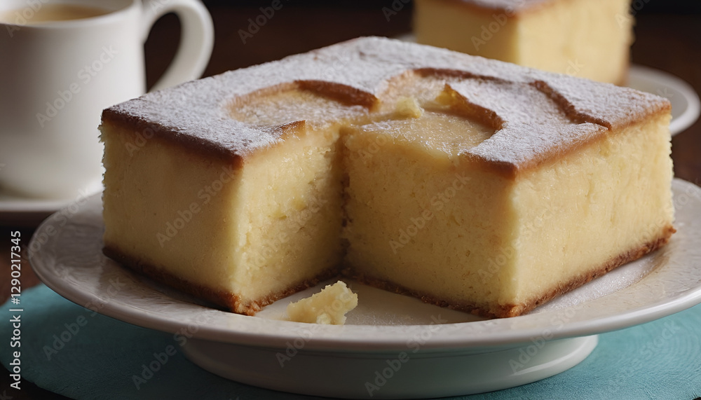 piece of butter cake on a plate piece of butter cake on a plate
