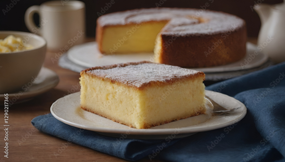 piece of butter cake on a plate piece of butter cake on a plate
