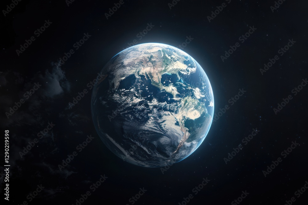 Fototapeta premium Earth from space, detailed view