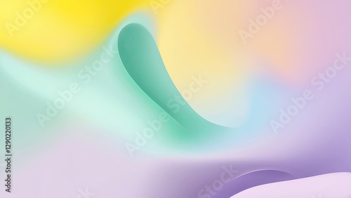 Abstract gradiant Background with Pastel Curves