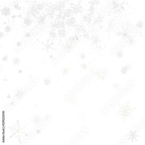 Snow flaks on white background