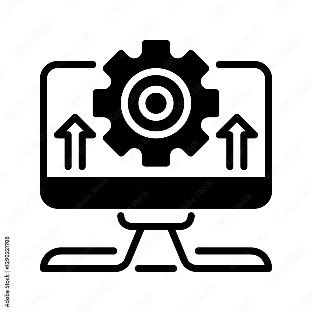 Computer line icon. Universal creative premium symbol. Vector sign icon logo template. Vector illustration Computer line icon. Universal creative premium symbol. Vector sign icon logo template. Vector illustration