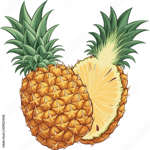 Sweet Pineapple on a white background