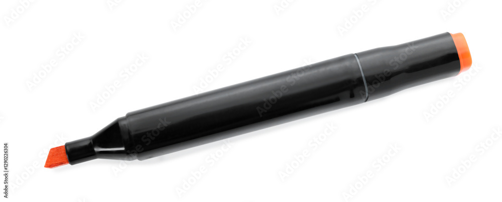 One double sided marker isolated on white, top view One double sided marker isolated on white, top view