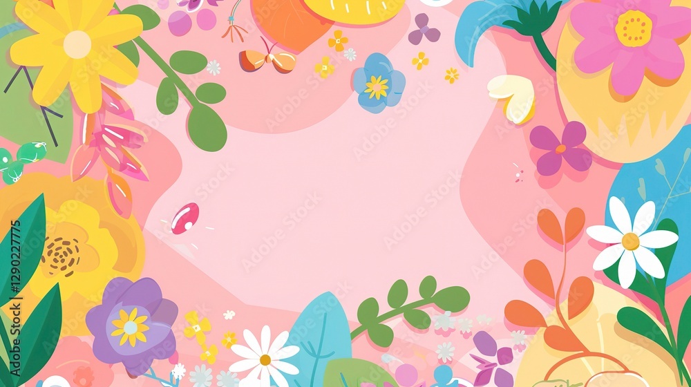 A creatively designed background for an April Fool's Day greeting card is shown. The background is filled with a playful and whimsical atmosphere, using bright and vivid colors like yellow, pink, and A creatively designed background for an April Fool's Day greeting card is shown. The background is filled with a playful and whimsical atmosphere, using bright and vivid colors like yellow, pink, and