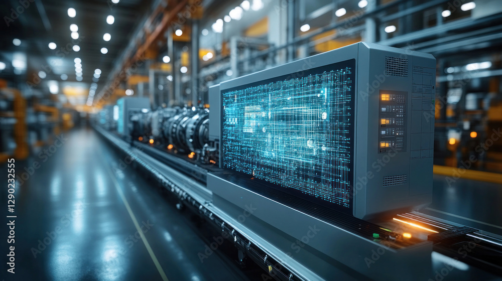 AI-controlled industrial plant optimizing energy use, reducing waste and improving efficiency AI-controlled industrial plant optimizing energy use, reducing waste and improving efficiency